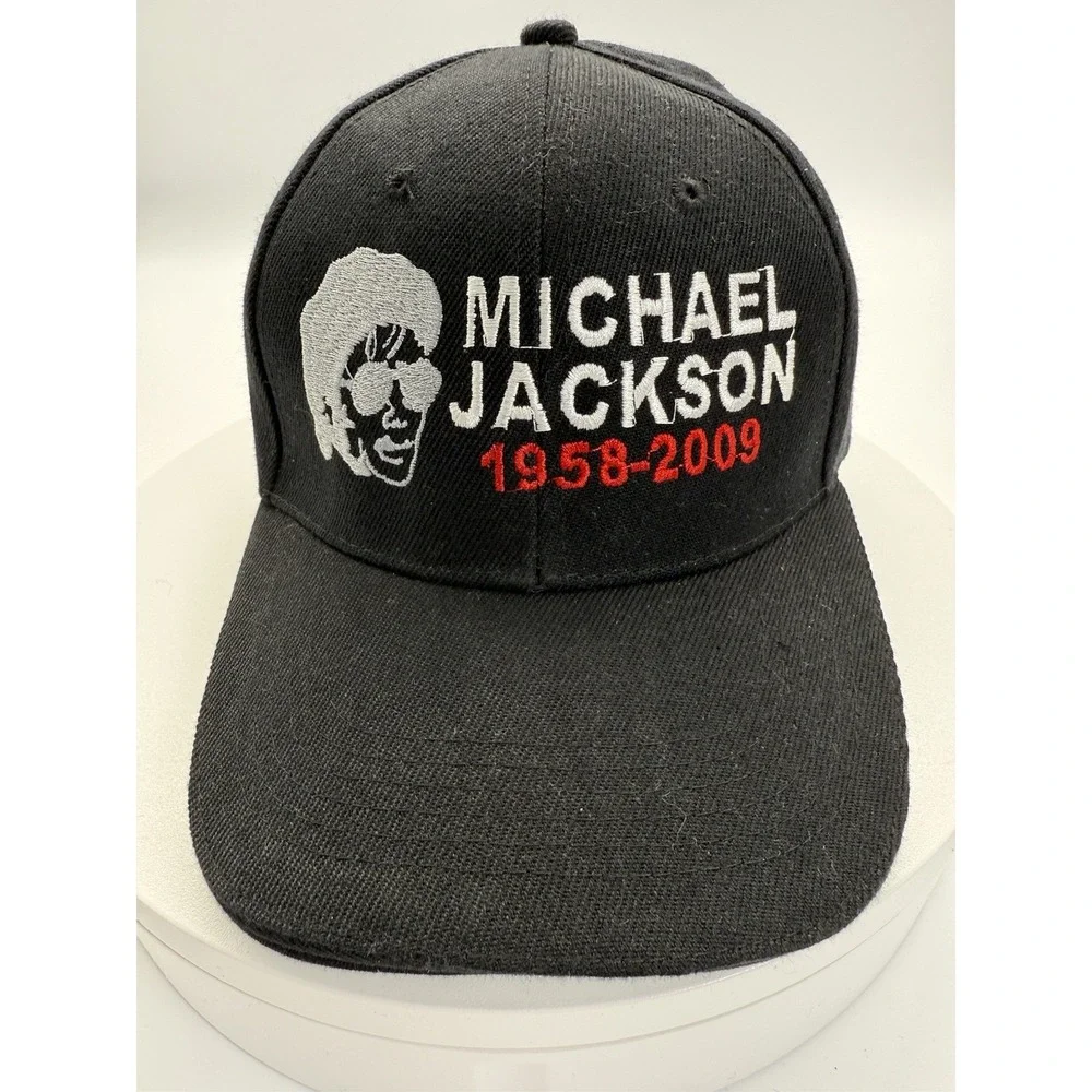 MICHAEL JACKSON King Of Pop Memorial‎ 1958-2009 Black Baseball Hat Cap